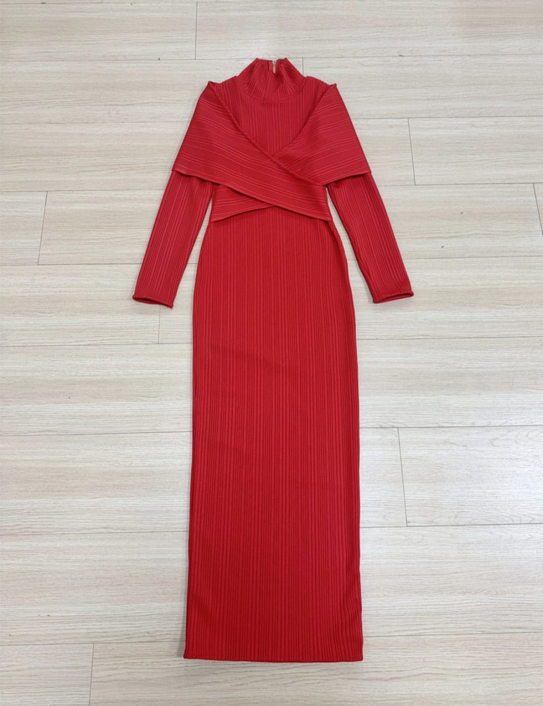 Red long gown